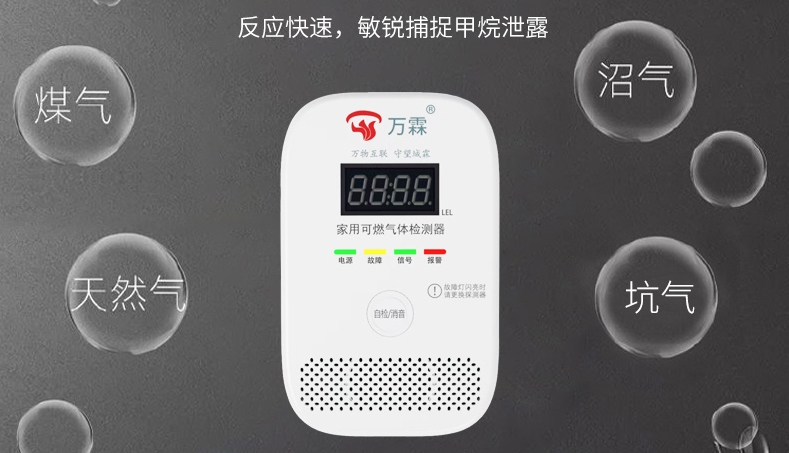 可燃气体探测器，家用，工业级